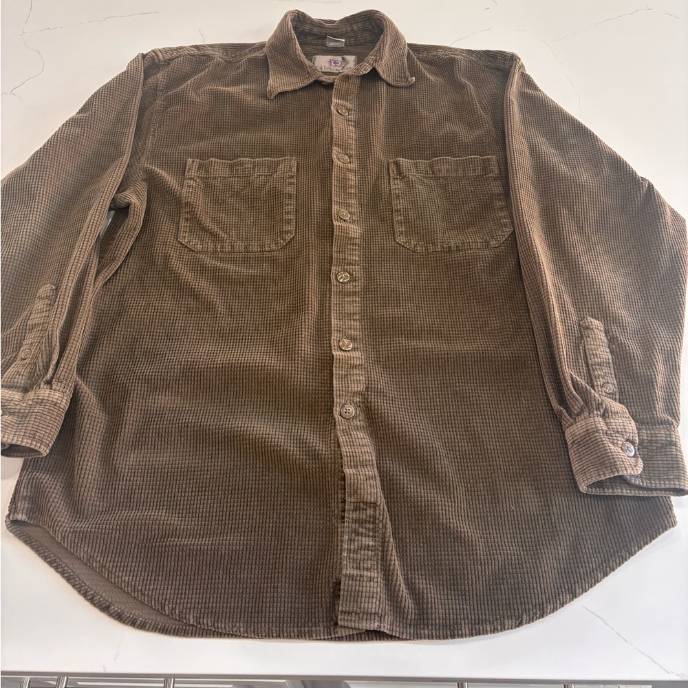 The Territory Ahead Men's  long sleeve shirt jacket size L dark olive green